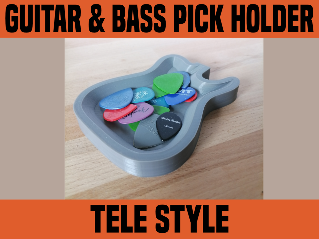 Tele Guitar Pick Holder: A 3D Printed Bowl for Guitar and Bass Picks
