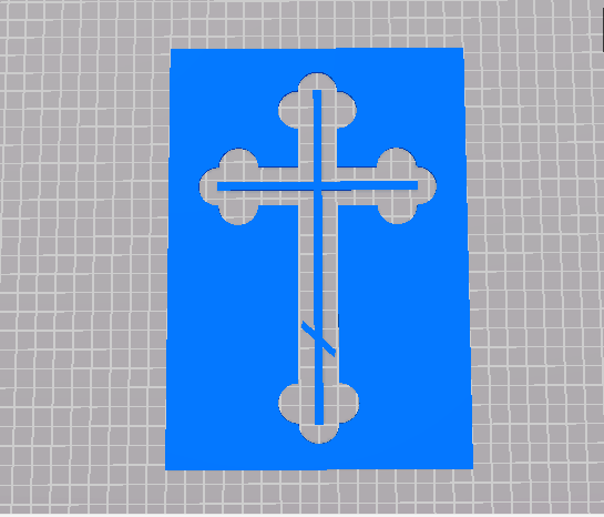 Orthodox Cross Stencil