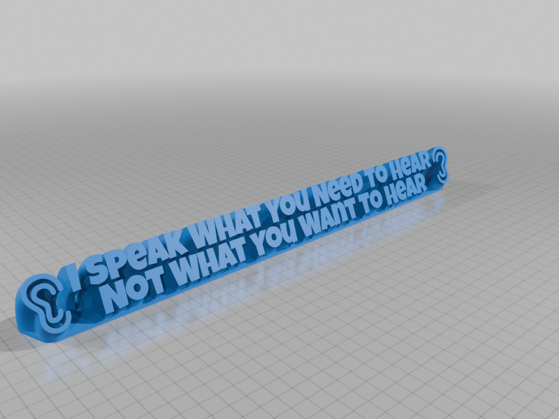 I speak what you need to hear not what you want to hear