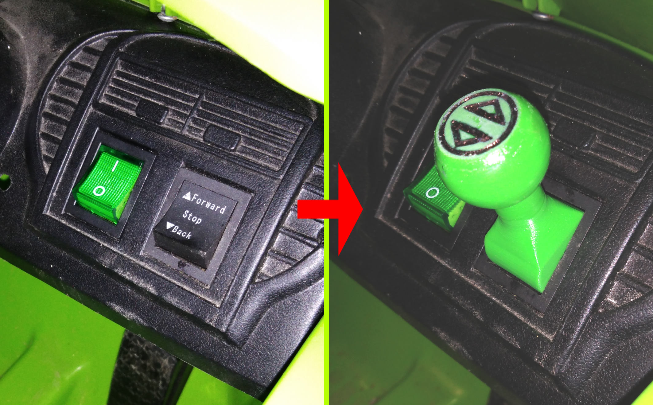 Children's car shift lever for KCD4 switch