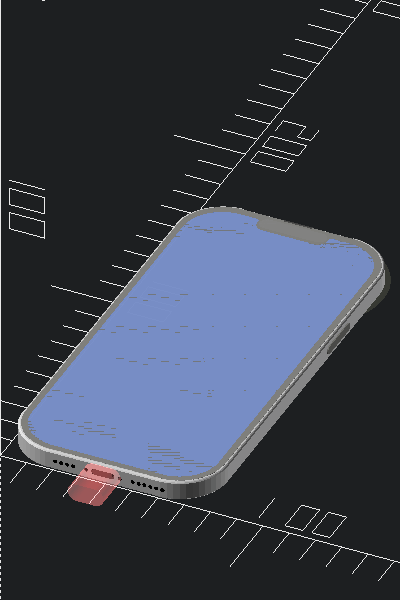iPhone 13 Pro Max mockup mechanical dummy model OpenSCAD