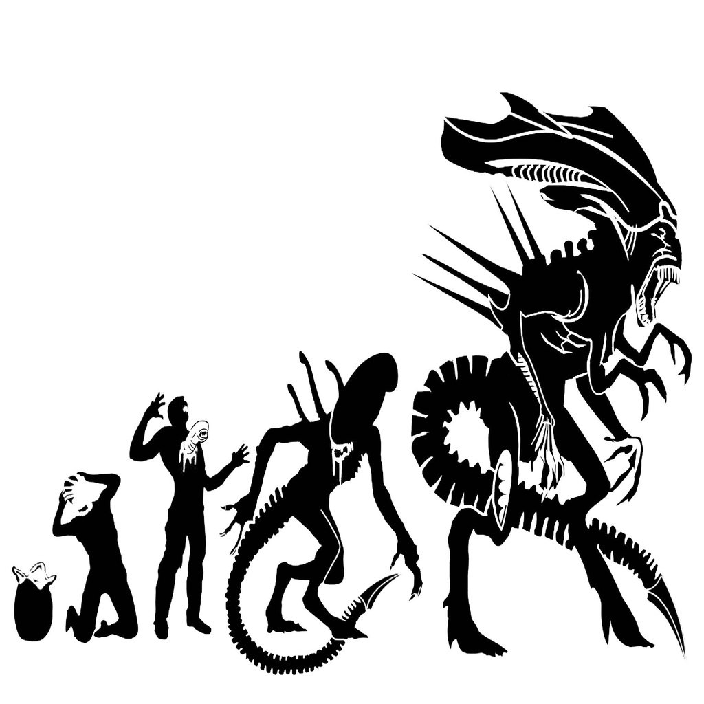 Alien Evolution stencil