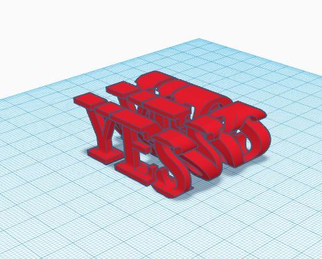 YES / NO With Instructions for Tinkercad