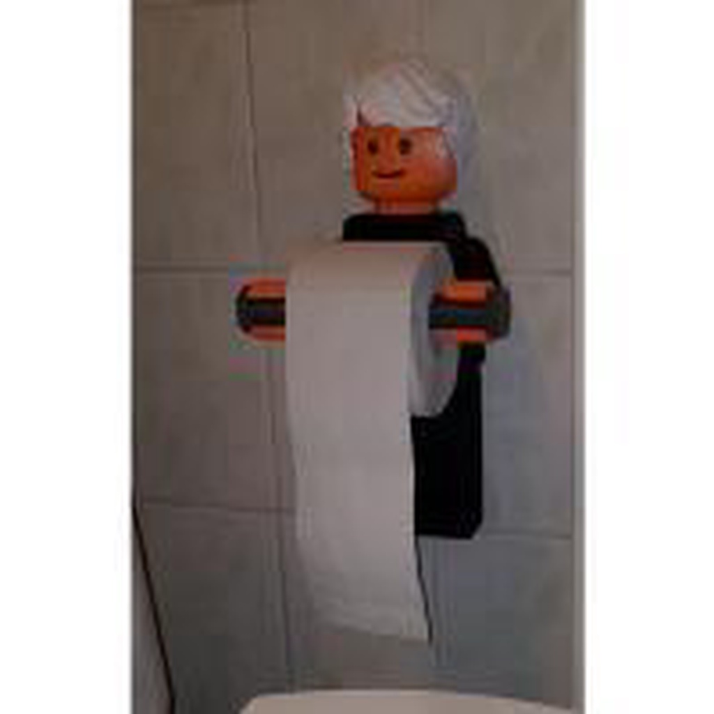 Hair for Lego man toilet roll holder