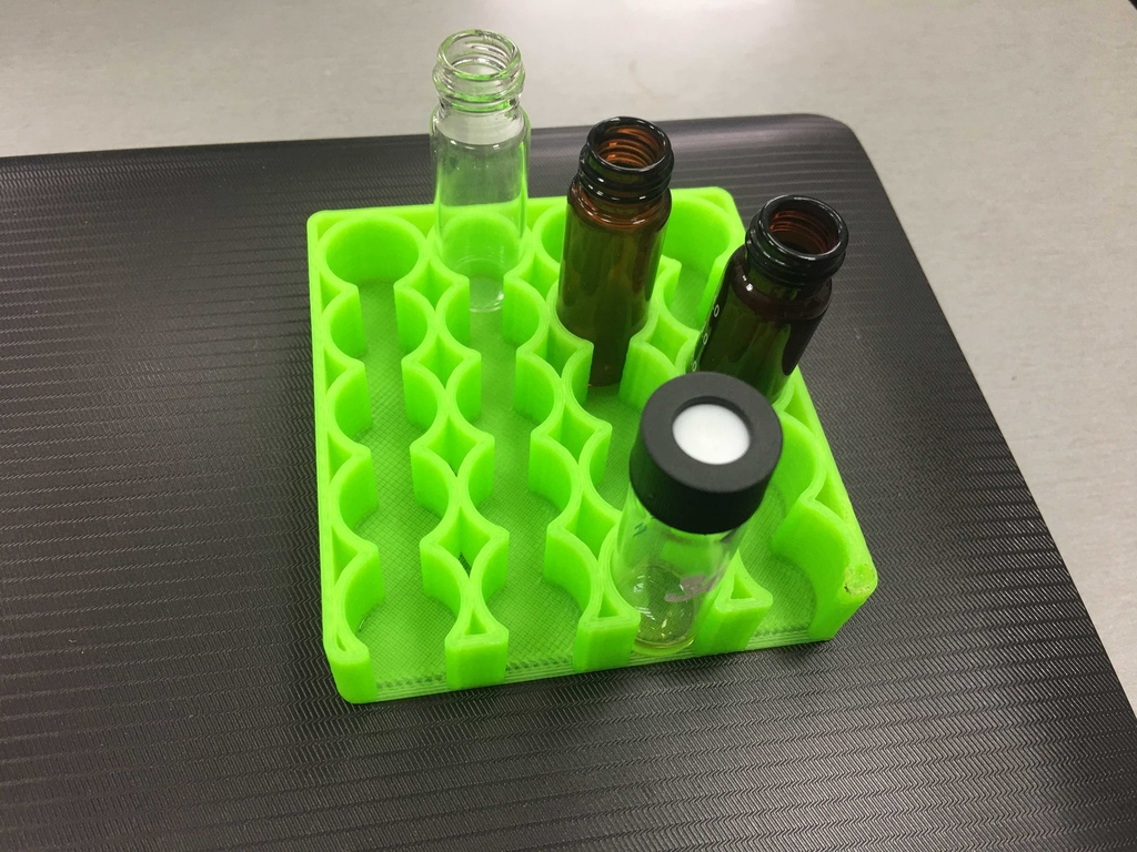 HPLC vial holder. 13-425 vial tray. Fast printing
