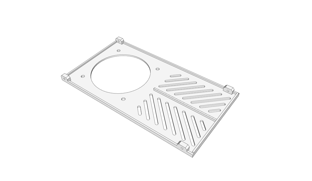 Рower supply cover MEAN WELL LRS-350-24 80x80x25 fan