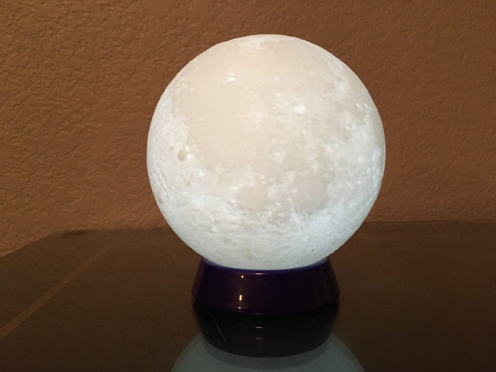 Base for 3D printed moon light