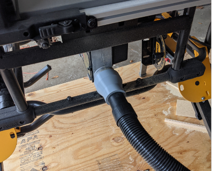 Shop Vac attachment for table saw