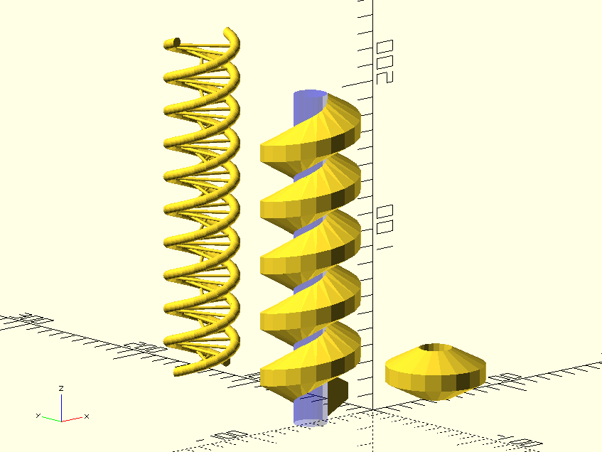 Helix library for OpenSCAD