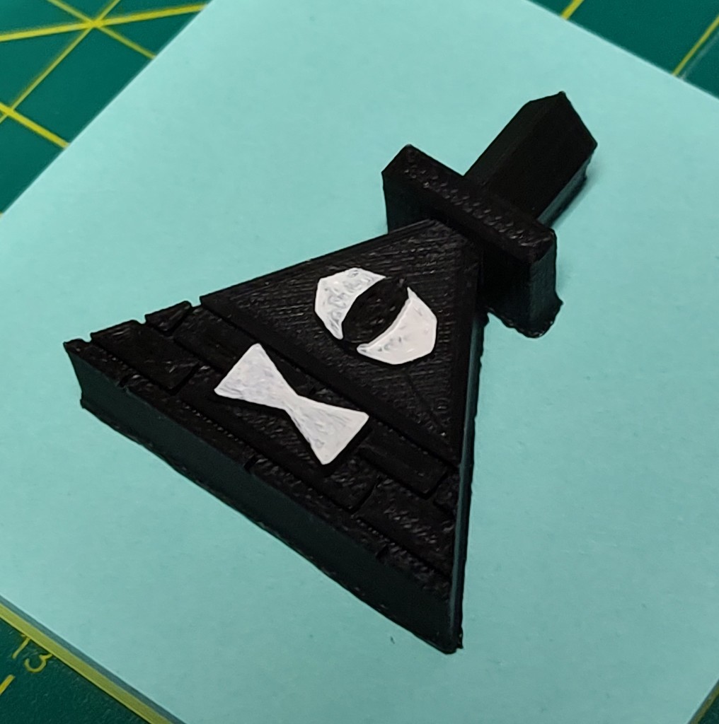 Bill Cipher - Gravity Falls (REVAMP/FIXED) + Keychain hole optional