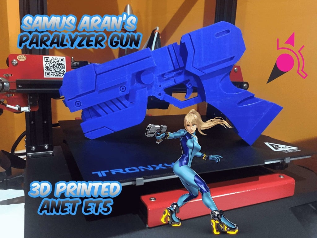 3D Printed Samus Aran's Paralyzer Gun, Metroid