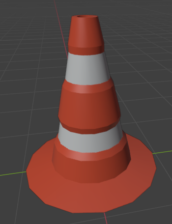 Stylized Low-Poly Traffic Cone