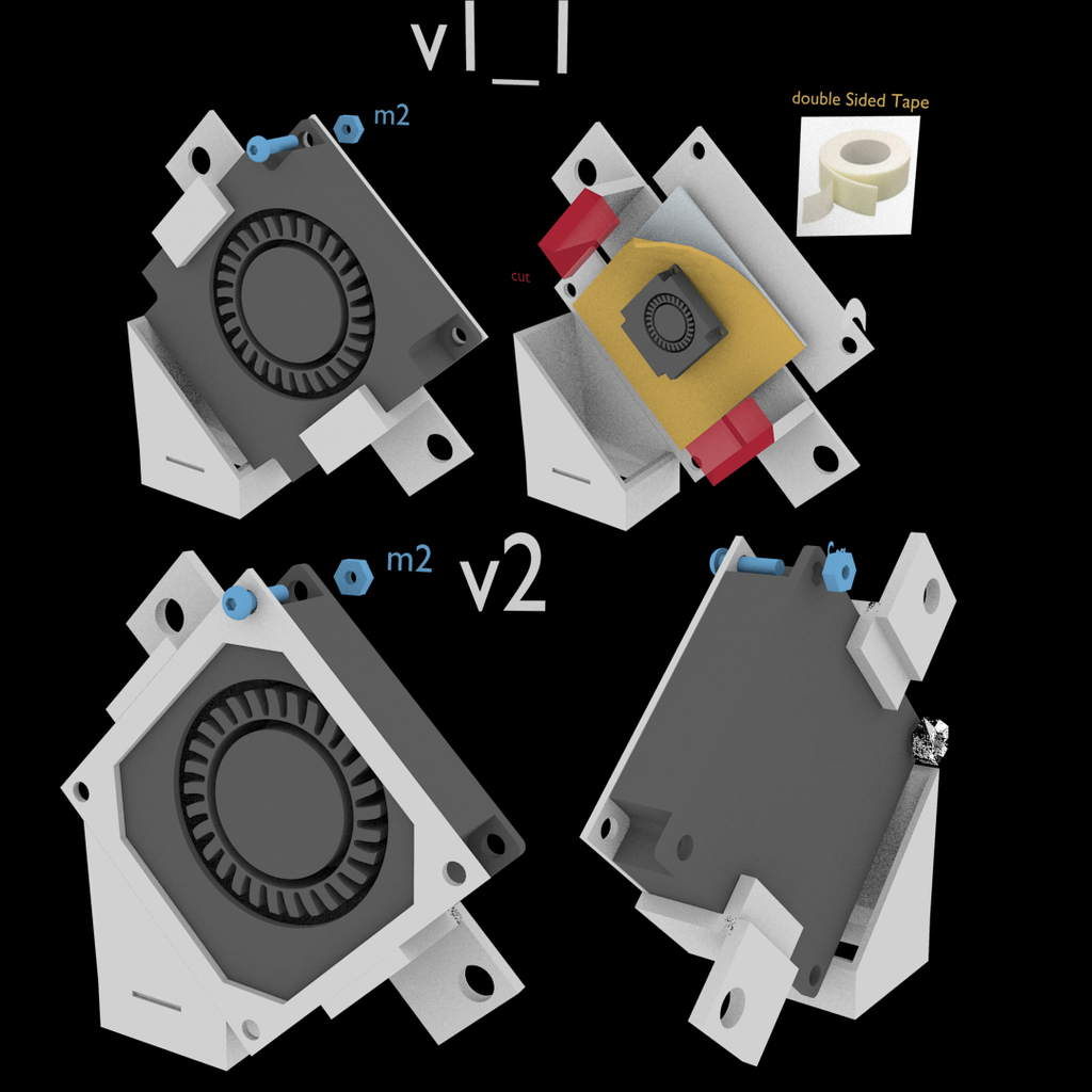 4010 radial fan to 5015 radial fan adapter