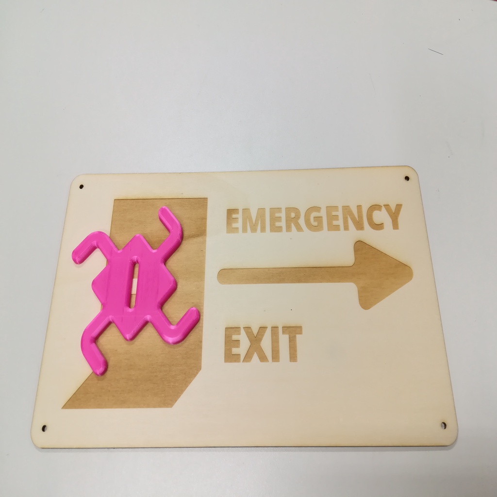 Running diamond emergency exit sign
