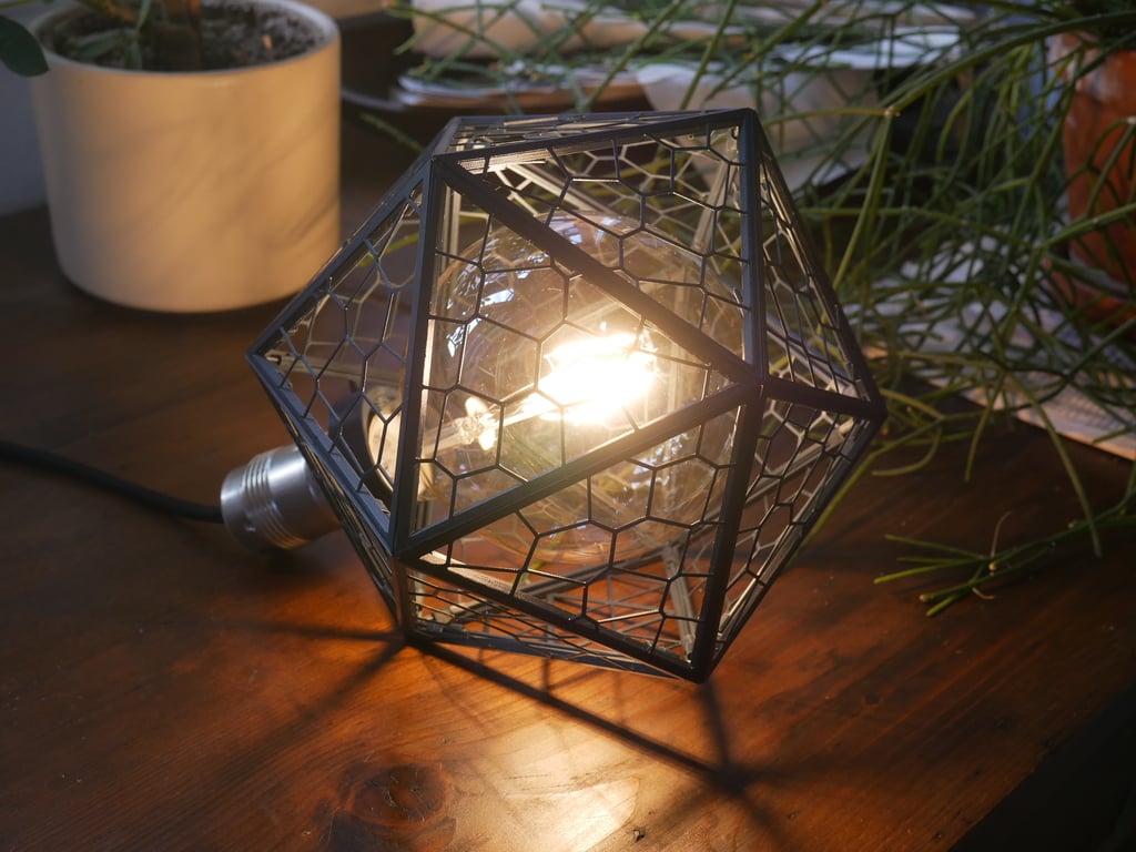 Icosahedron Lamp (Voronoi Pattern)