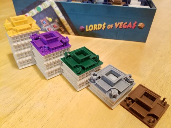 Lords of Vegas + Up Expansion - Organizer, Tiles, Trays