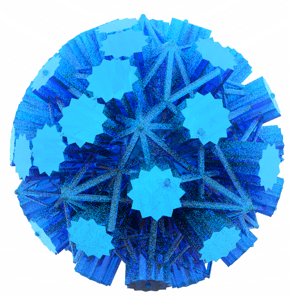 3D Snowflake BlocksCad