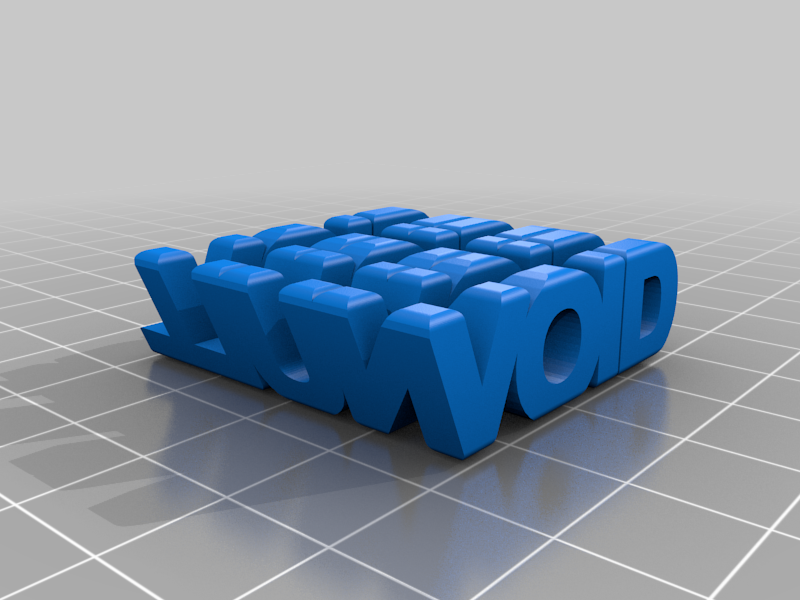 NULL and VOID (2-Word Sculpture)