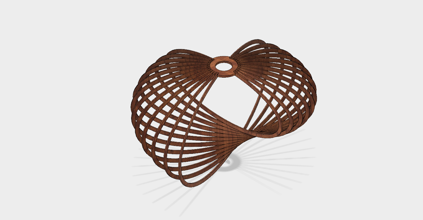 Elliptic twisted ceiling lamp