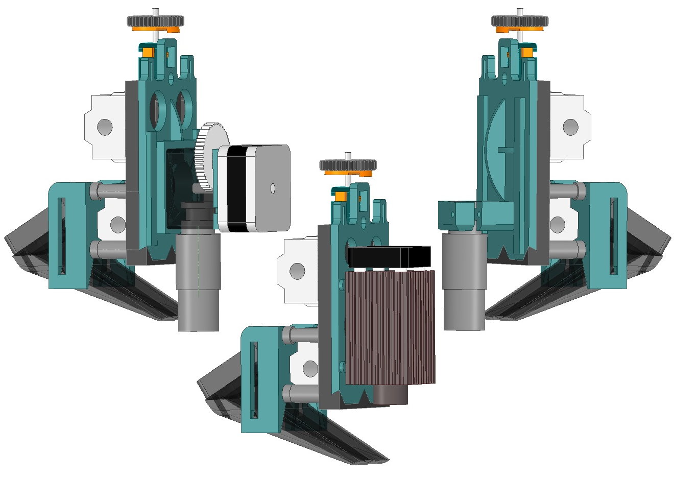 "Quick" swap E3D/Titan/BMG/LASER multitool for Prusa i3/Anet A8 style printers with Z probe sensors support