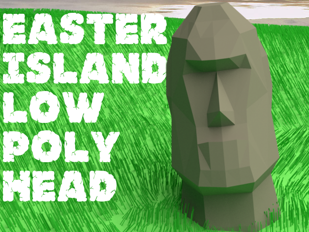 Easter Island Low Poly Head