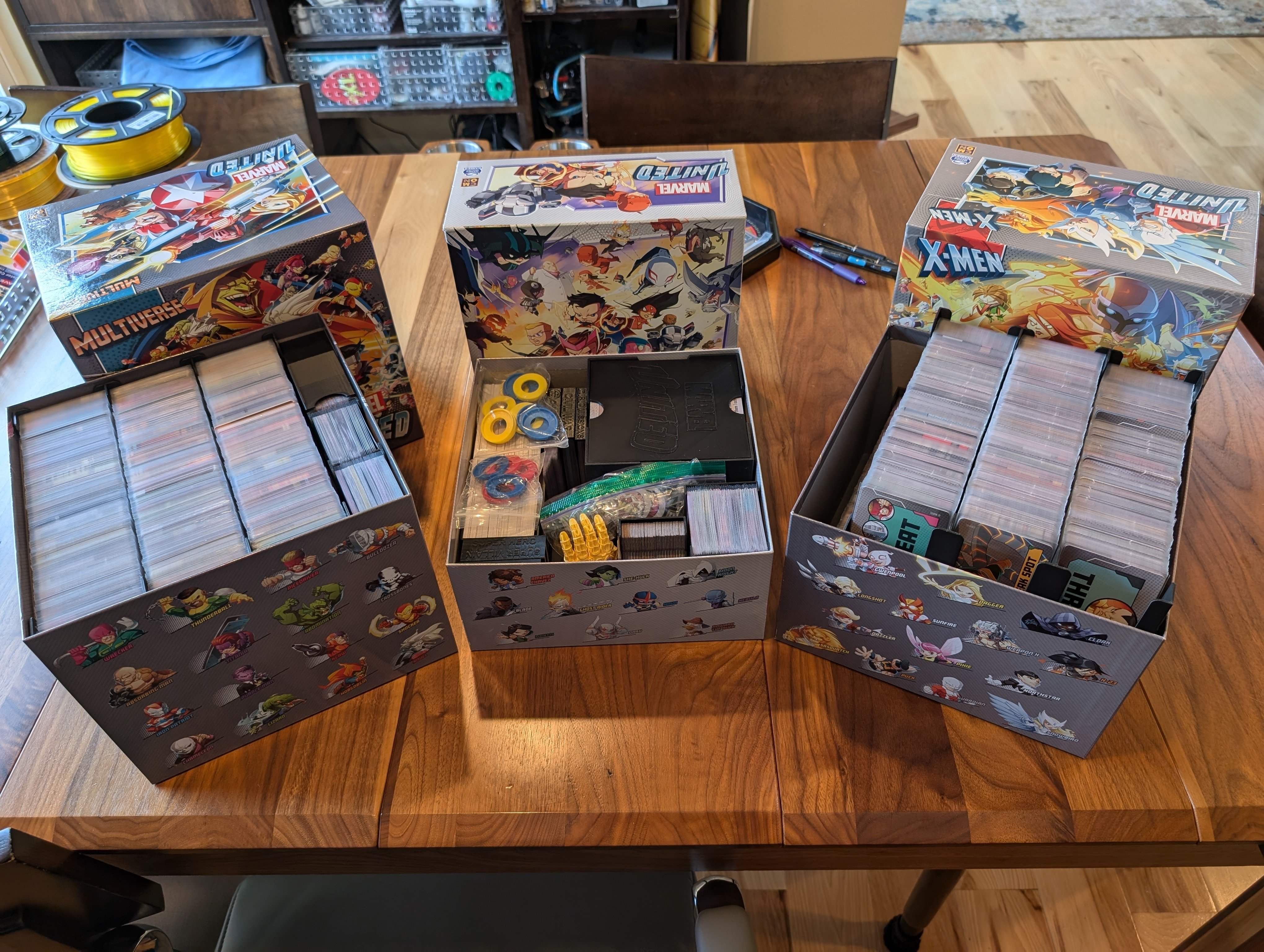 Marvel United Seasons 1-3 organizer for everything but the minis in 3 boxes!