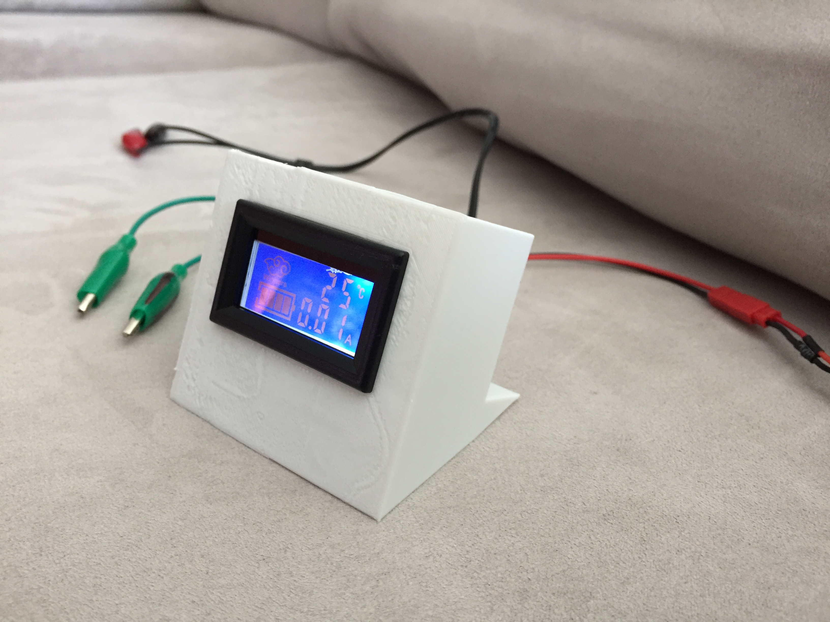 DC Meter LCD Digital Dual Display Voltage Current Temperature holder