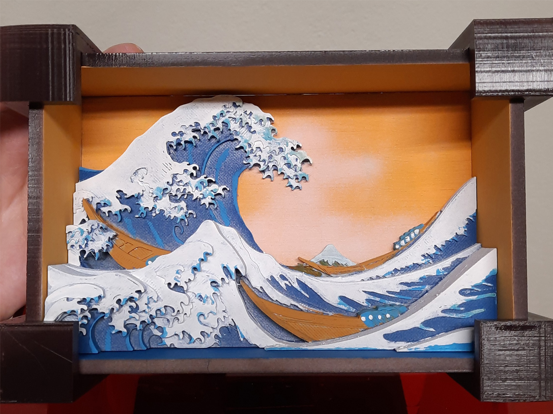 Frame for the Great Wave off Kanagawa by 3_d_m_a