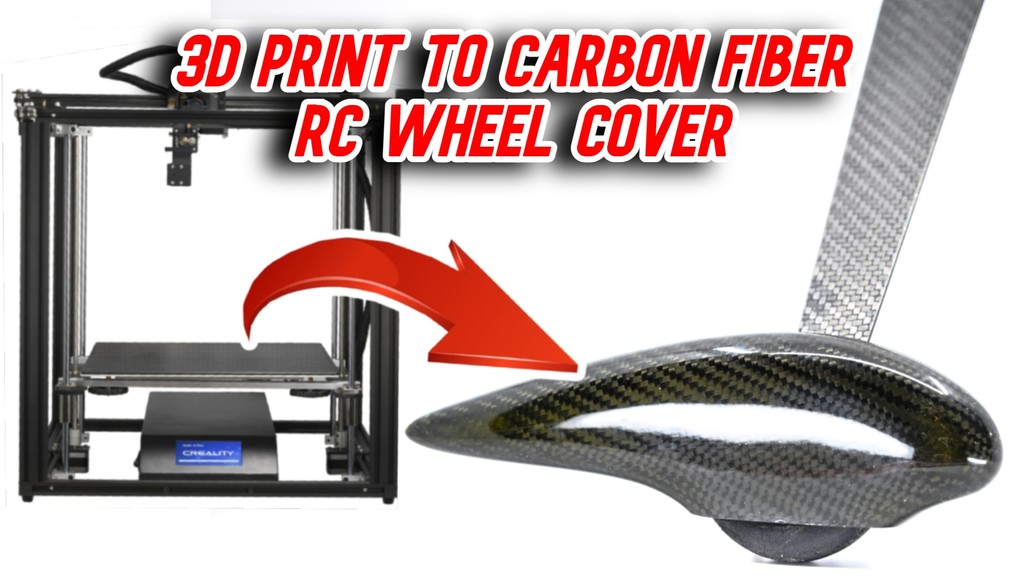3D print to carbon fiber RC airplane wheel cover