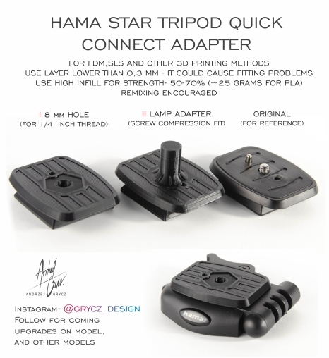 Hama Star Tripod Quick Connect Adapter