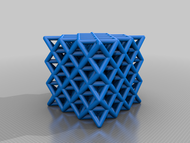 Octet-truss Cubic Cell Lattice Metamaterial Structure