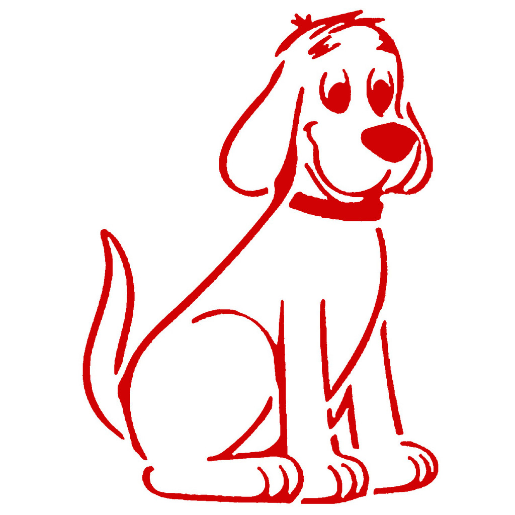 Clifford the Big Red Dog stencil