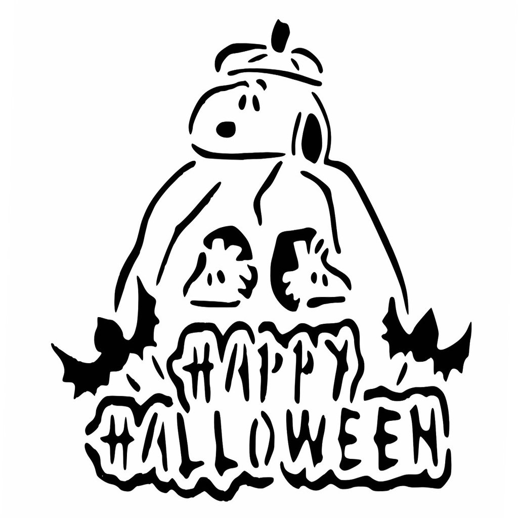Snoopy Halloween stencil