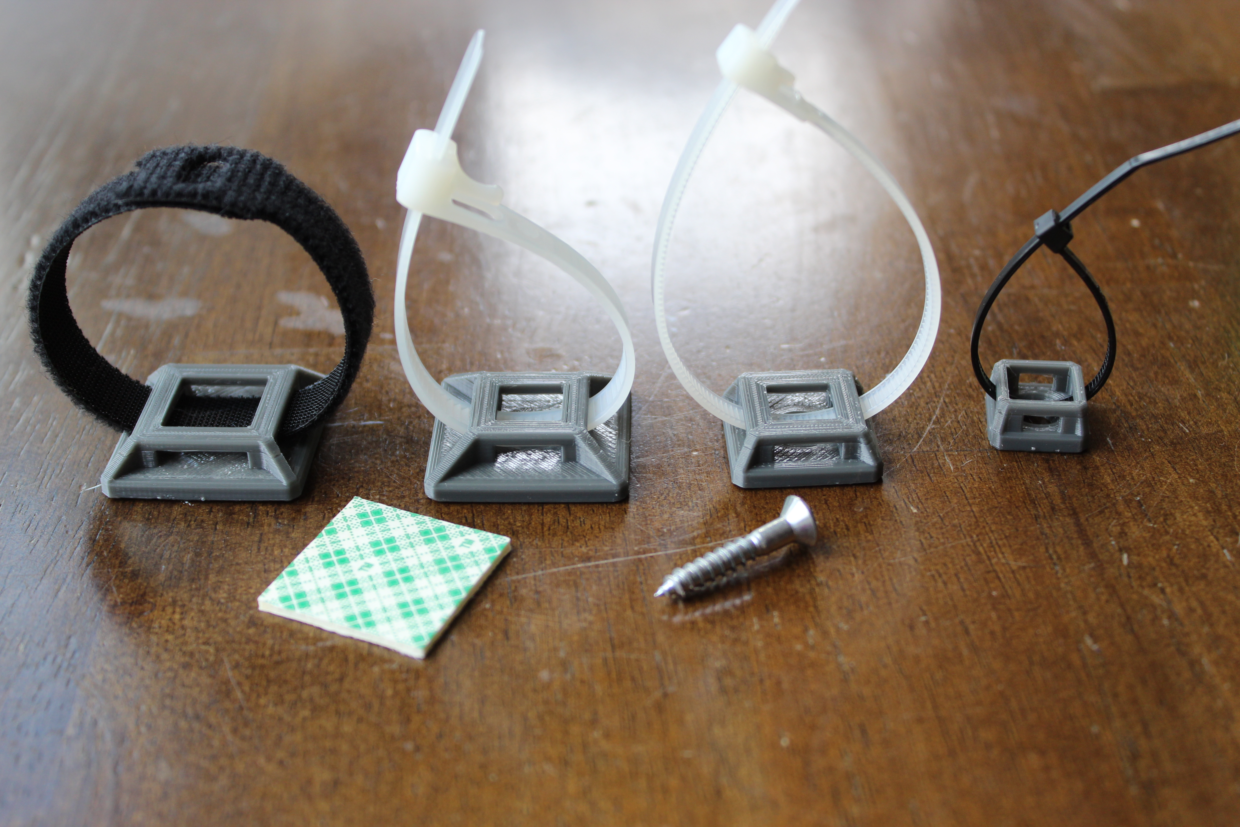 Zip/Cable Tie Anchors with Screw Hole