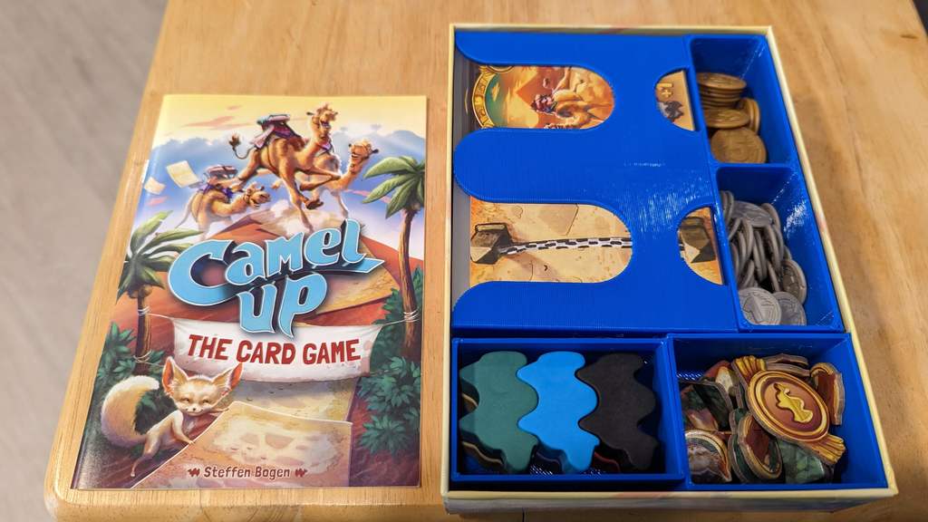 Camel Up The Card Game box insert/organizer - sleeved cards
