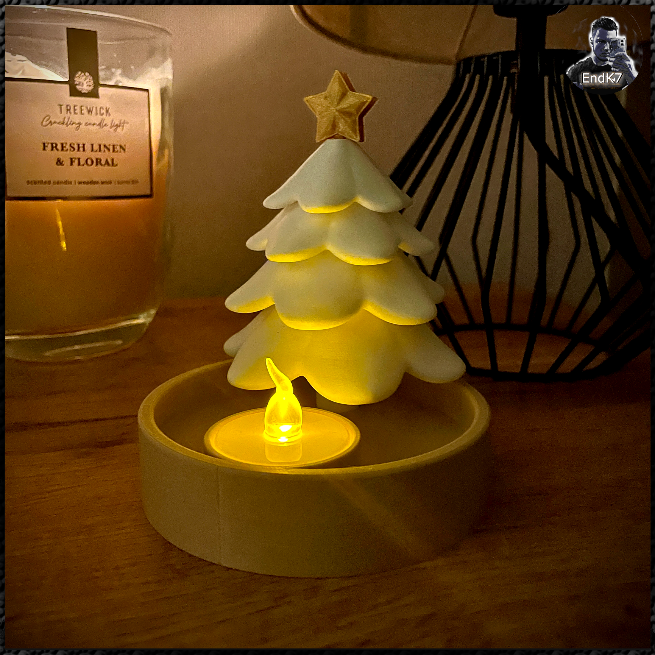 Christmas Tealight - Christmas Tree - separated Parts