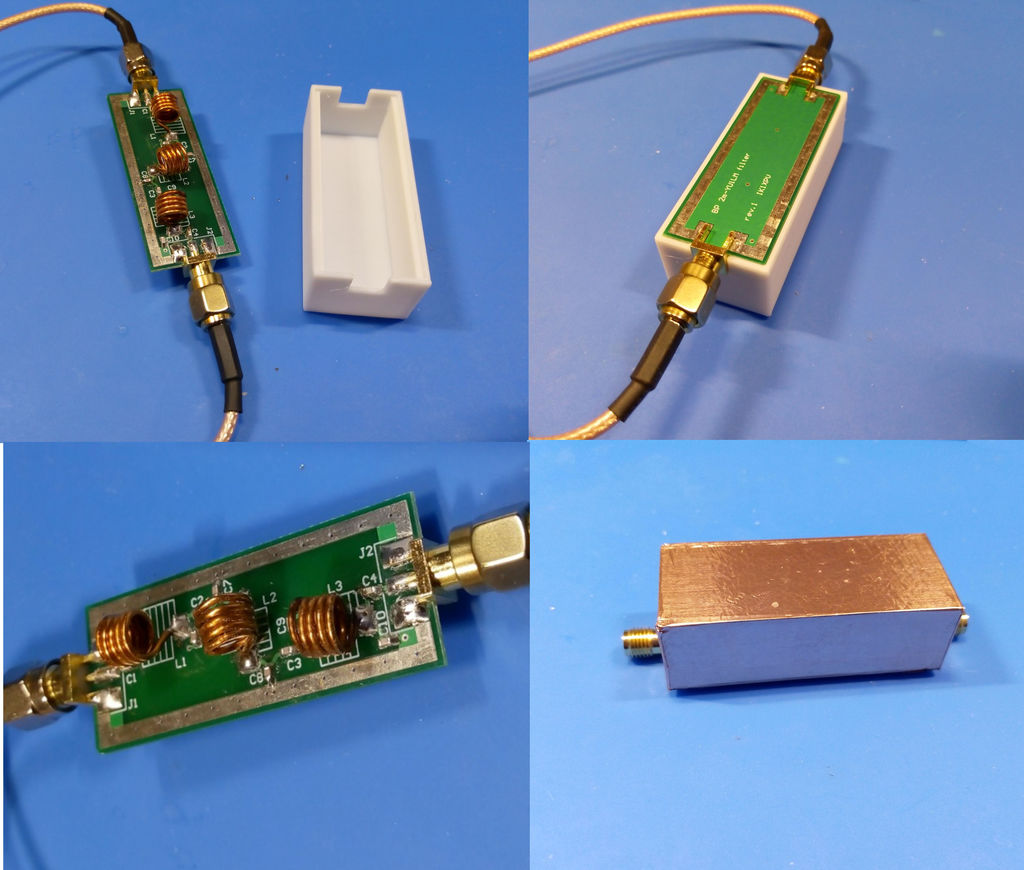 2m band pass filter case and shielding