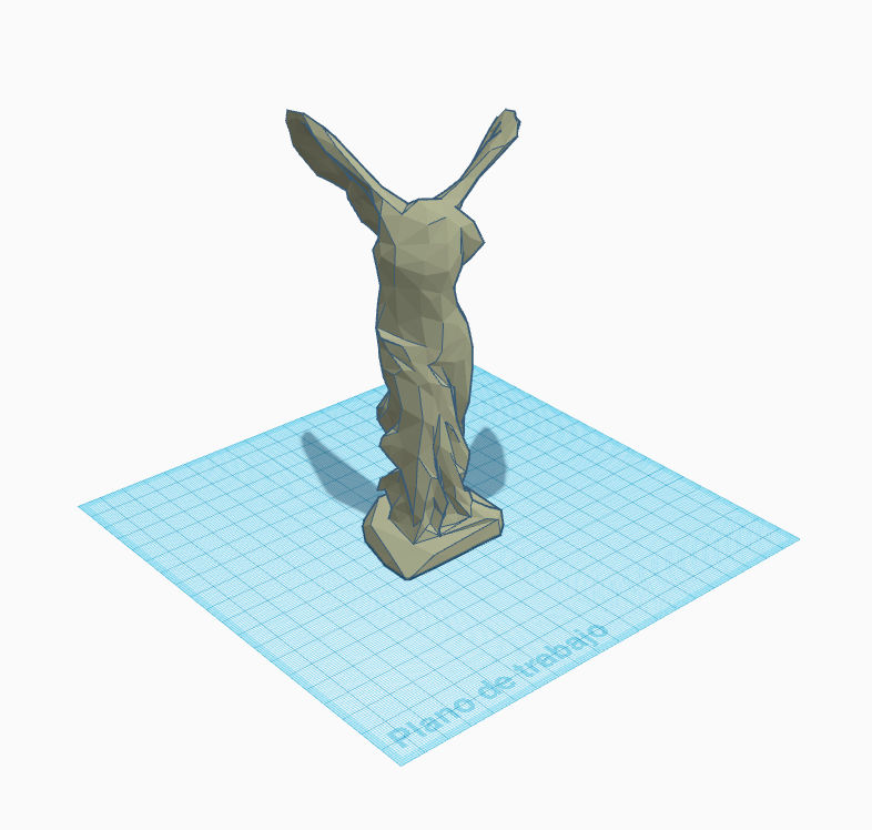 Nike Samothrace Louvre Paris Low Poly