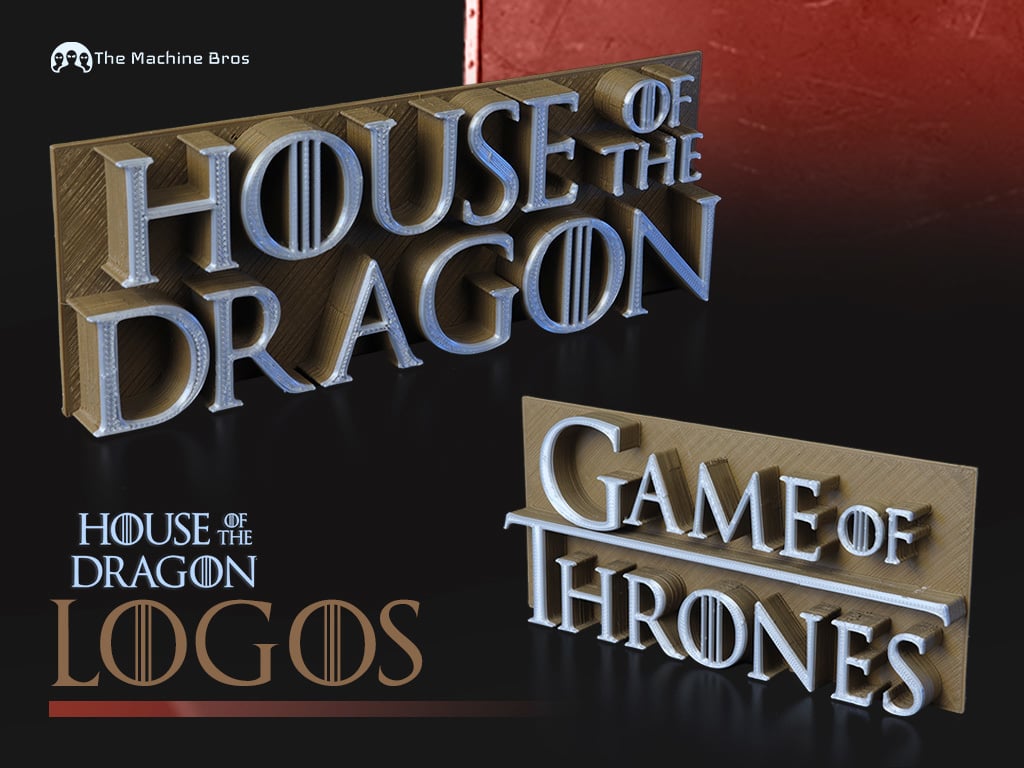 House of the Dragon and Game of Thrones sigil, logos and text
