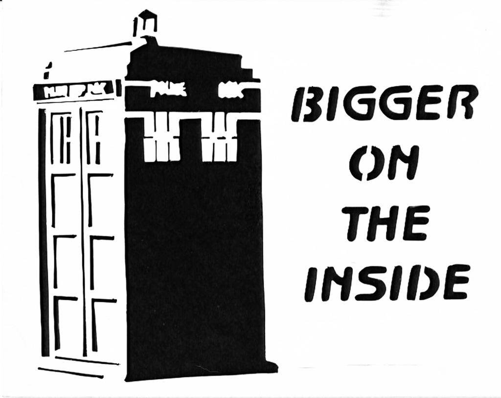 The TARDIS stencil