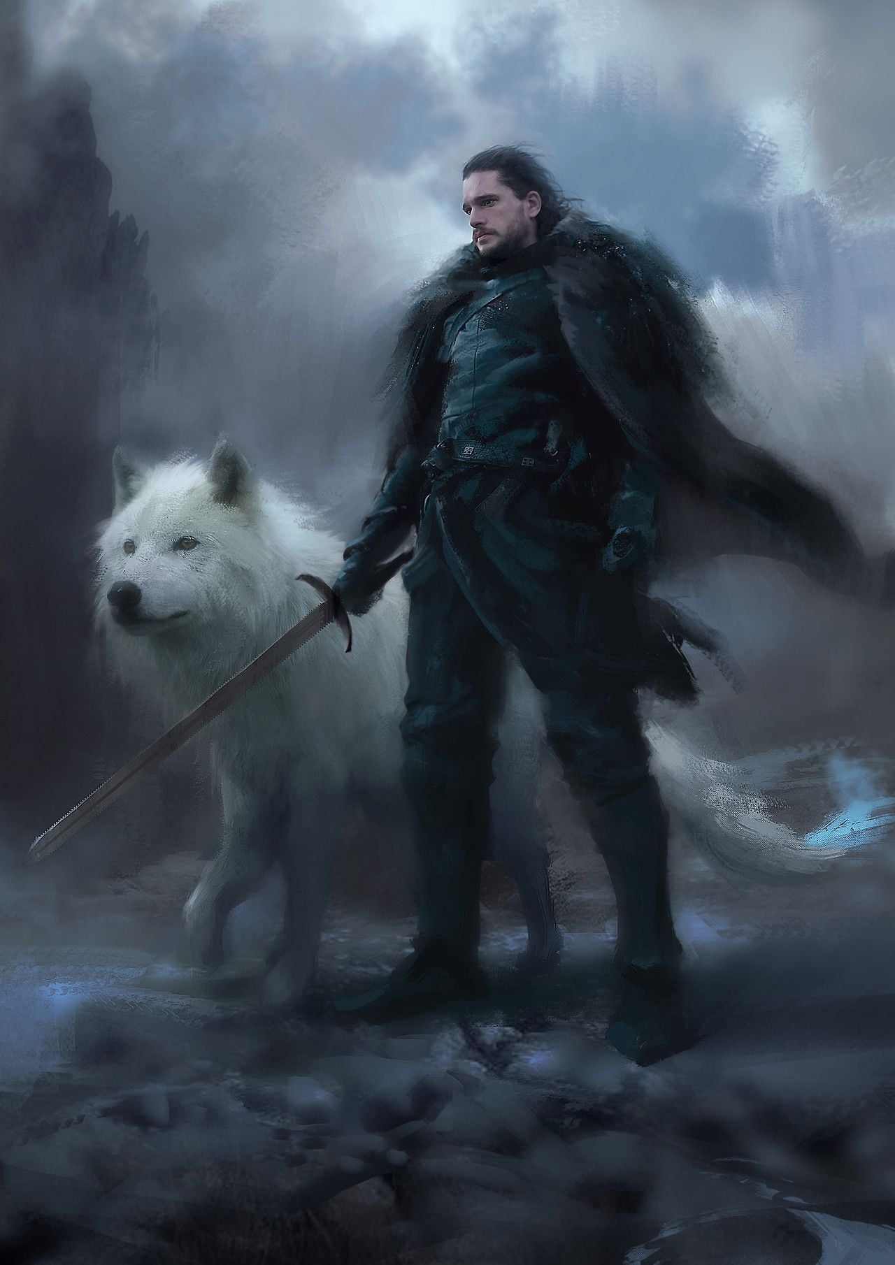 Jon with Ghost Game Of Thrones Litophane