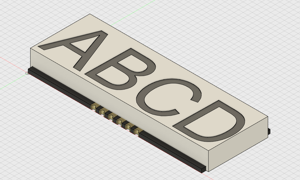 4 Digit Seven Segment 0.4” 0,4 inch (KiCad Library and f3d File included) TOF-F4401AMG-N Footprint