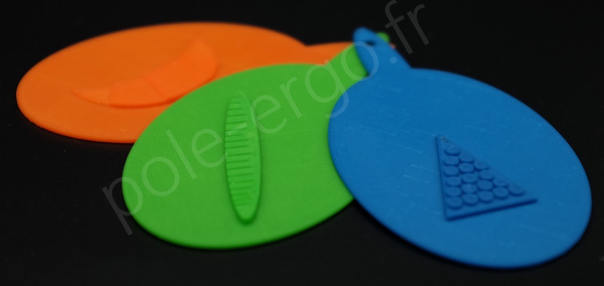 OT student project : 3D label for visually impaired and mute person / étiquette 3D d'aide à la communication pour déficient visuel muet.