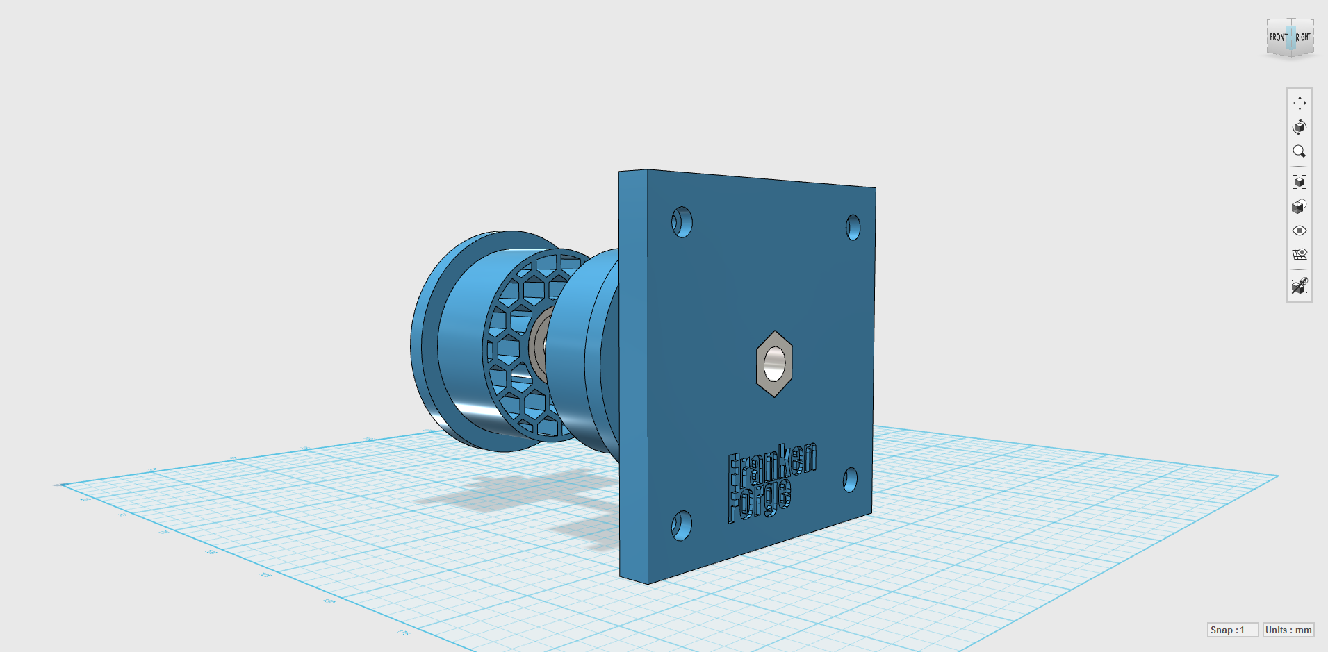 FrankenForge! - 52mm Spool Holder for FlashForge Creator Pro & Clones