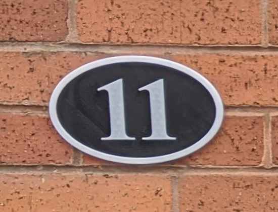 Parametric Oval House Number Plate Sign