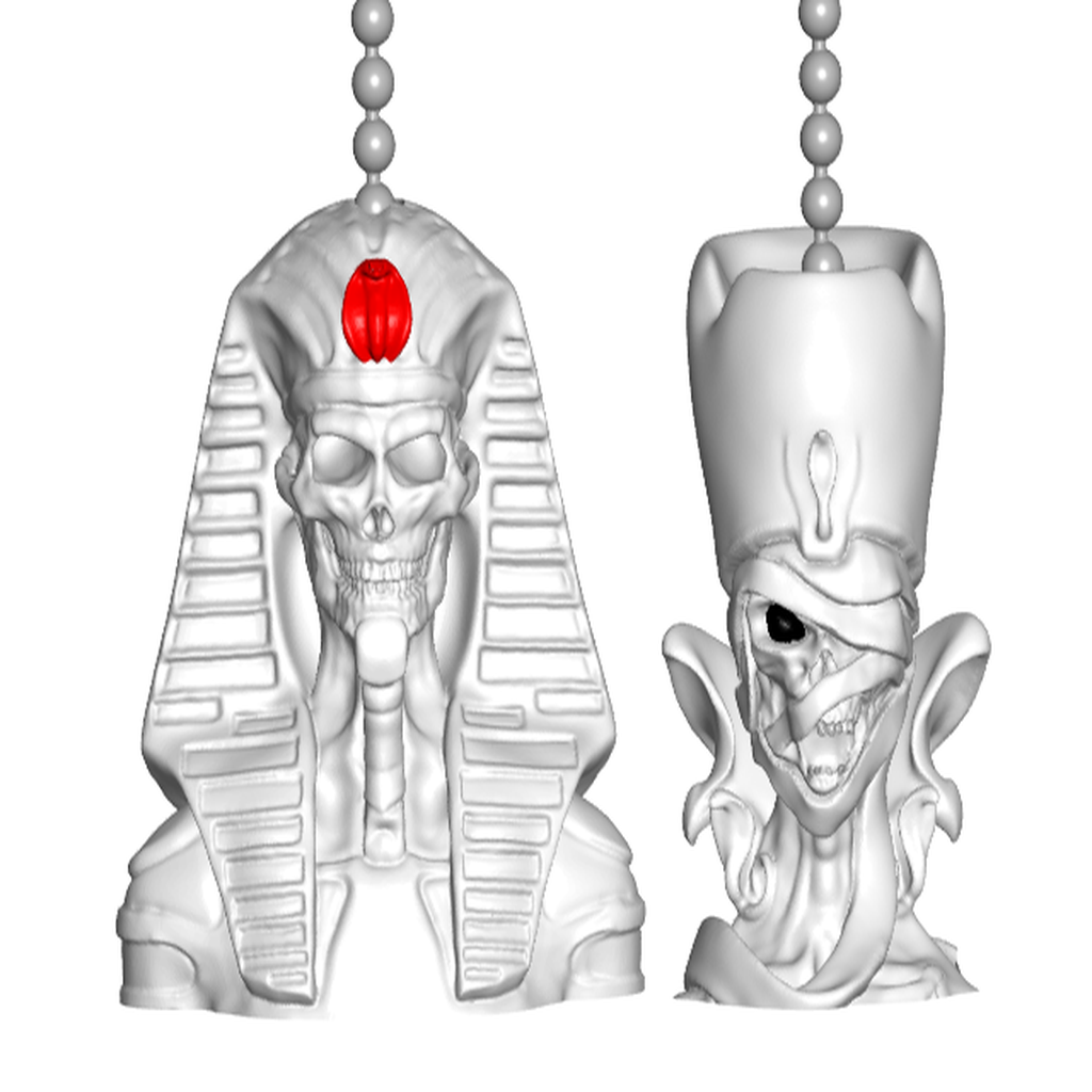 Undead Pharaoh | Queen Pull Ball Chain  or Keychain Knob | Handle | Fob | Finials