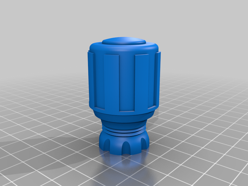 Stubby bit driver handle for 1/4" bit holders