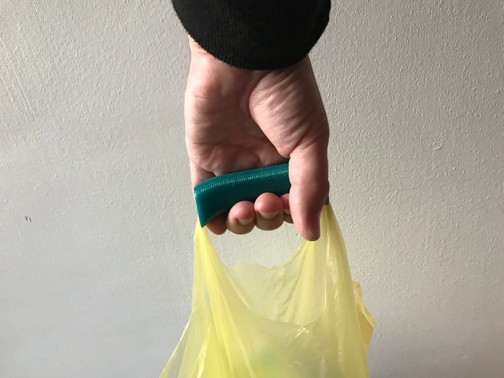 Easy print shopping bag handle, short