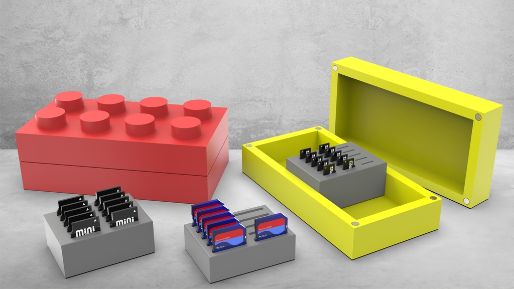 lego modular memory card sd micro sd box holder