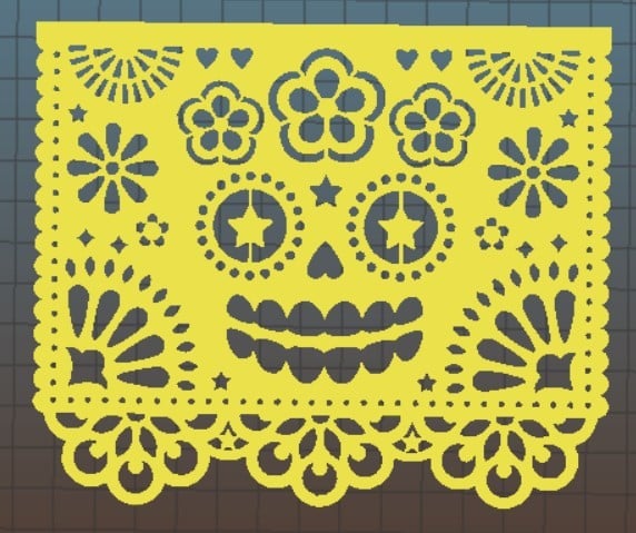 Mexican papel picado (figure of skull)
